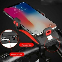 USB Wiederaufladbare LED Fahrrad Scheinwerfer Fahrrad Kopflicht Frontlampe Radfahren + Horn-